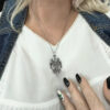 Wholesale Gothic Vintage Hollow Flower Pendant Necklace Stylish Jewelry Accessory for Daily Wear