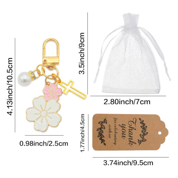 oly-fbc8935dec117f7af773d22e0c85871b Wholesale Double Sided Cherry Blossom Alloy Keychain Bag Charm Back to School Fashion Accessory Gift
