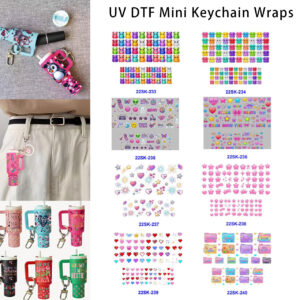 Wholesale 8pcs Cute Mini Doodle Element Mini Keychain Sticker