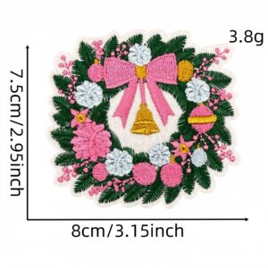 Pink christmas cloth sticker 20#