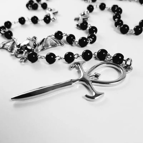 oly-fbdcb46fc4a206b0910801de6555dc5c Wholesale Gothic Cross Pendant Necklace with Snake Chain for Resale