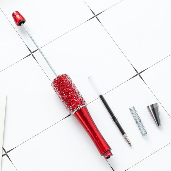 Wholesale DIY Sugar Bead Spinning Pen with Gold Gradient Rhinestone Decorative Office Gift