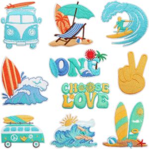 oly-fc0196e0b144d1fdd670f9cf53b6401a Wholesale Stylish Summer Beach Surfboard Embroidered Patch for Clothing, Gift Resale Accessory