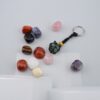 Wholesale Natural Amethyst Crystal Keychain Black Rope Adjustable Bag Charm Fashion Accessory Gift