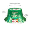 Wholesale Christmas Snowman Print Bucket Hat Outdoor Sun Protection Hat