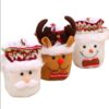 Wholesale Christmas Gift Bag Plush Drawstring Santa Design Decorative Accent for Holiday Party Favors Resale