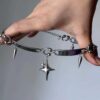 Wholesale Zinc Alloy Gothic Punk Love Star Pendant Necklace Electroplated Fashion Accessory