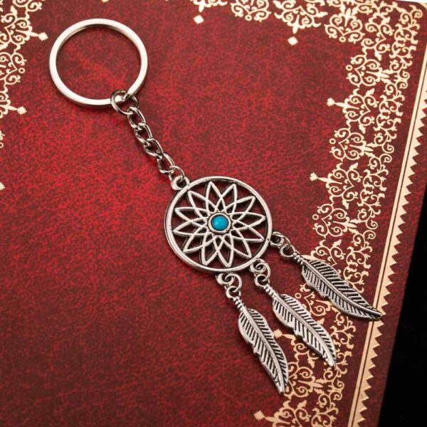 Wholesale Alloy Dreamcatcher Keychain Pendant Lovable Wind Style Trendy Decorative Accessory for Couples Gift