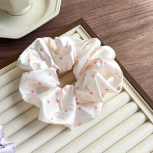 2 # White circle pink polka dots