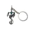 Wholesale Dragon Sword Keychain Pendant Retro Silver Red Zinc Alloy Punk Style Car Key Accessory
