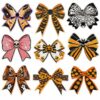 Wholesale Polyester Thread Iron-On Bow Embroidery Patch - Halloween Decorative for Resale