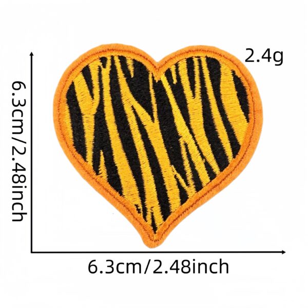 Wholesale Polyester Embroidered Leopard Print Star Patch for Clothing Craft Supply