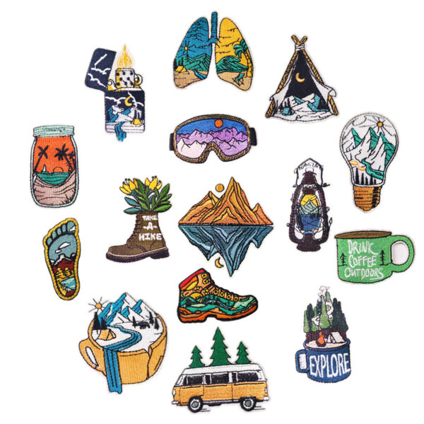 oly-fc728f2ed54ed0b0d65c988ec5b0a374 Wholesale Decorative Travel Scenery Iron On Embroidery Patch for Clothing DIY Accessory