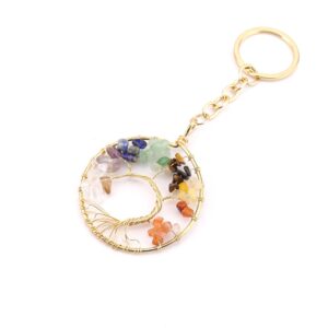 Colorful golden spiral curved keychain 5cm