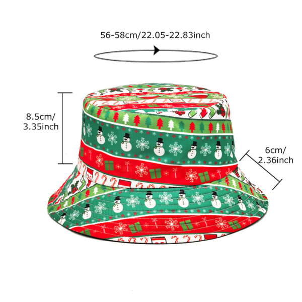 Wholesale Trendy Fisherman Hat with Christmas Snowman Pattern for Everyday Sun Protection