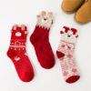oly-fc881f8ad7d5b97fecfa1955ac64efef Wholesale Polyester Cotton Cartoon Christmas Socks Cute Santa Snowflake Reindeer for Women Youth