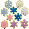 Wholesale Chic Snowflake Embroidered Patch - Chenille Gold Edge DIY Clothing Accessory for Resale
