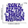 Wholesale Trendy Inspirational English Embroidered Patches Purple Decorative Clothing Stickers for Resale