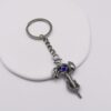 oly-fcb4735bf5a4bb7b720d662357073cab Wholesale Zinc Alloy Vintage Cross Snake Keychain, Sapphire Blue, Stylish Car Key Accessory for Unisex