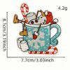 Wholesale Trendy Cartoon Snowman Embroidery Patch Heat Melt Back Adhesive for Clothing Bags Boutique Resale