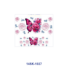 Wholesale 2/4/8pcs Watercolor Butterfly Rose Floral Print Mini Cup Keychain Sticker