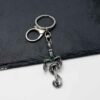 Wholesale Dragon Sword Keychain Pendant Retro Silver Red Zinc Alloy Punk Style Car Key Accessory