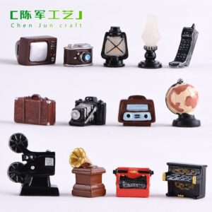 Wholesale Vintage Camera & Gramophone Resin Ornament Retro Home Decor Decorative Accent Gift