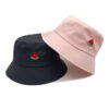 Wholesale Watermelon Embroidery Bucket Hat Stylish Sun Protection Hat for Casual Wear