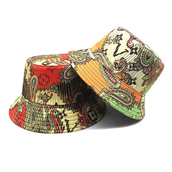 oly-fd208ce9278b25c67b29270ad0461ca8 Wholesale Reversible Geometric Paisley Print Bucket Hat for Women Sun Protection Fashion Casual