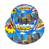 Wholesale Retro City Print Reversible Bucket Hat Sun Protection Fashion Accessory for Everyday Resale