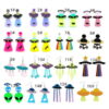 oly-fd4ca5305e787158ef39601ed497fa1d Wholesale Novelty Acrylic Earrings with Cow, Rainbow, UFO Motifs Party Jewelry Accessory