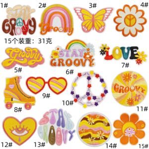 Bohemian cloth stickers 15 Pack