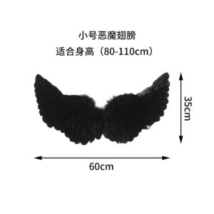 Small black angel wings