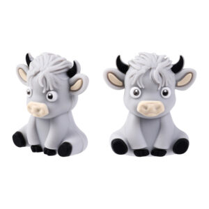 Gray 3D Highland Bull