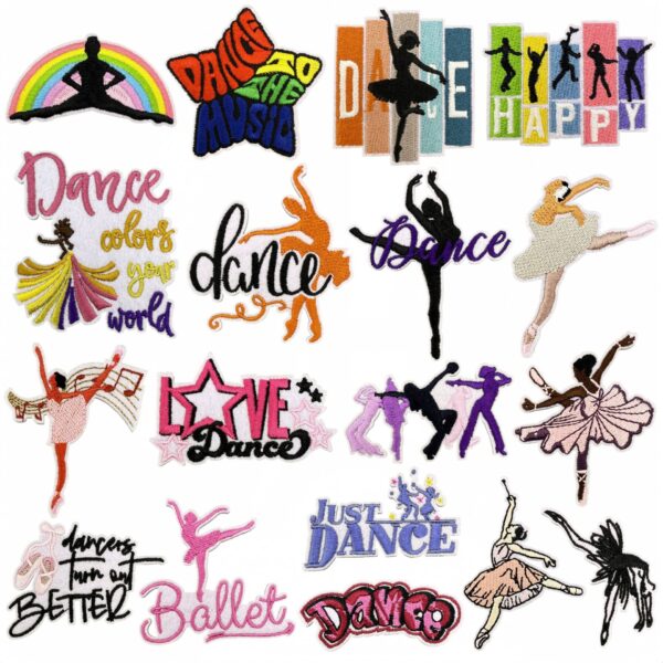 Wholesale Cartoon Ballet Girl Embroidered Patch Iron-On Adhesive Decorative Cloth Sticker
