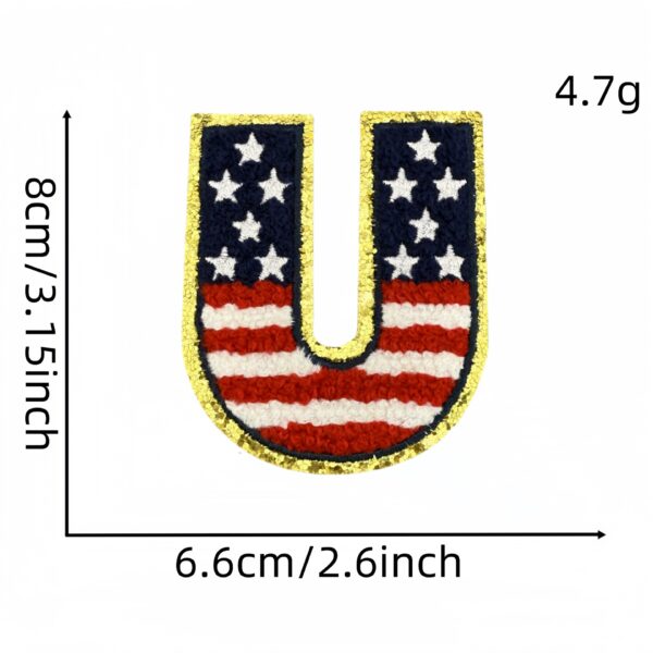 oly-fda9debd994e02ee9002171ba9c62a27 Wholesale Chenille Embroidered Independence Day Patch Decorative Accent for Clothing DIY