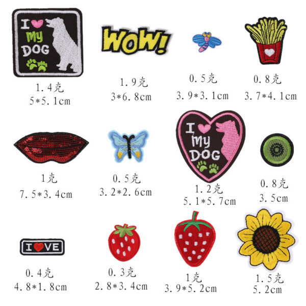 Wholesale Polyester Iron-On Embroidery Patches - Cute Floral Butterfly Designs for DIY Bag Decoration, Gift, Resale