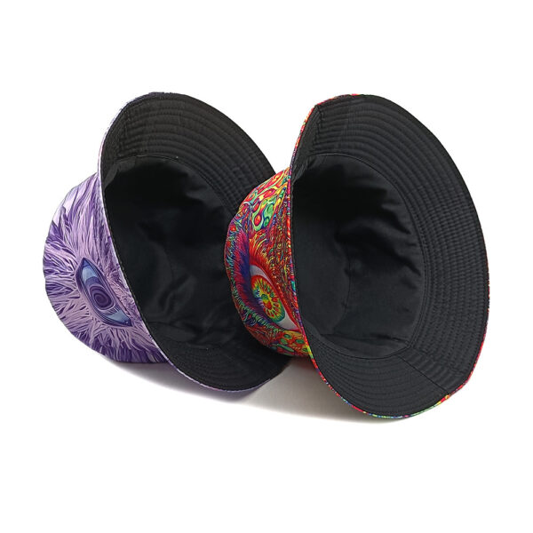 Wholesale Vintage Eye Pattern Double Sided Fisherman Hat Sun Protection for Daily Use