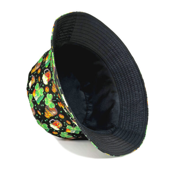 Wholesale St. Patrick's Day Bucket Hat with Shamrock Print Sun Protection for Resale