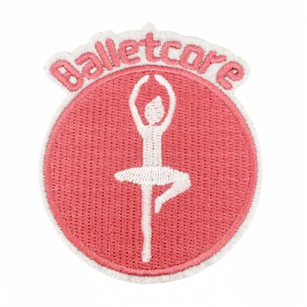 Wholesale Ballet Girl Embroidered Patch - Pink Dance Decorative Iron-On for Resale Boutique Use