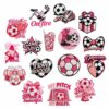 oly-fdf1653f9556e4d70e20c5f946bfe26c Wholesale Home Decor Black Pink Soccer Embroidered Iron-On Patches 16-Piece Set DIY Accessory