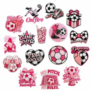 Pink soccer patch #7
