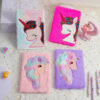 oly-fe0025eedbace957dd94809b9e802139 Wholesale Plush Unicorn Notebook Creative Trend Casual Journal for Students