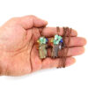 Wholesale Tree of Life Leaves Design Agate Pendant Necklace, Natural Stone, Hand-Woven, Jewelry Accessory