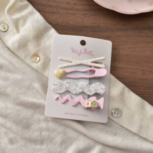 8# pink wavy flowers-4pcs