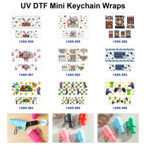 Wholesale 2/4/8pcs Christmas Sports Mama Graphic Mini Cup Keychain Sticker OLY Exclusive
