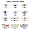 Wholesale 8pcs Villain Cartoon Print 3oz Cup Stickers Wrap OLY Exclusive
