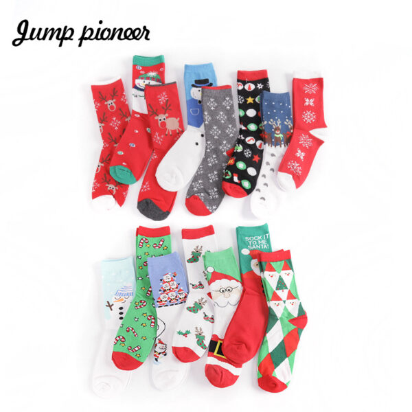 oly-fe7cc5d179ae042a1307e75932125523 Wholesale Christmas 30 Styles Mid Calf Cotton Socks Trendy Party Gift Accessory