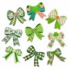 oly-fe931b26a352096e3769b6360c9df8d7 Wholesale Cartoon Green Bow Embroidery Patches Set of 9 - Decorative Accent, Gift or Resale