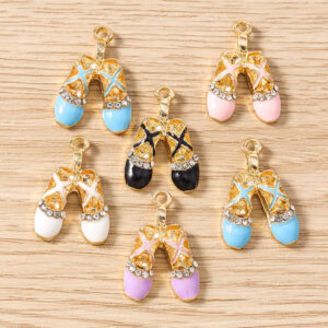 Wholesale 10 Pack Zinc Alloy Ballet Shoe Pendant Earring Set - DIY Jewelry Accessories, Chic Gift